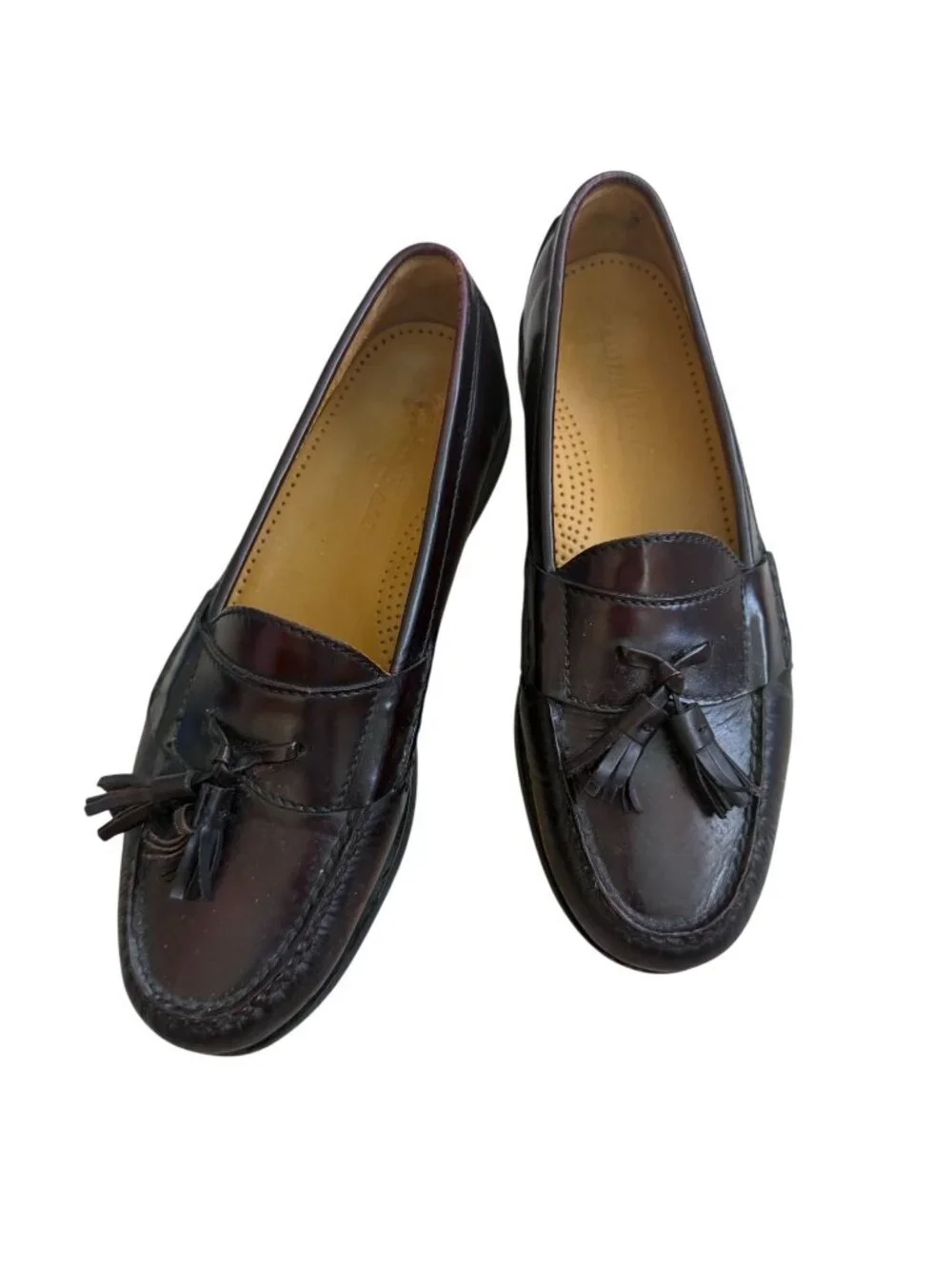 COLE HAAN Men’s Leather Tassle Loafers Shoes Size 8